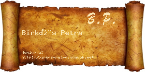 Birkás Petra névjegykártya